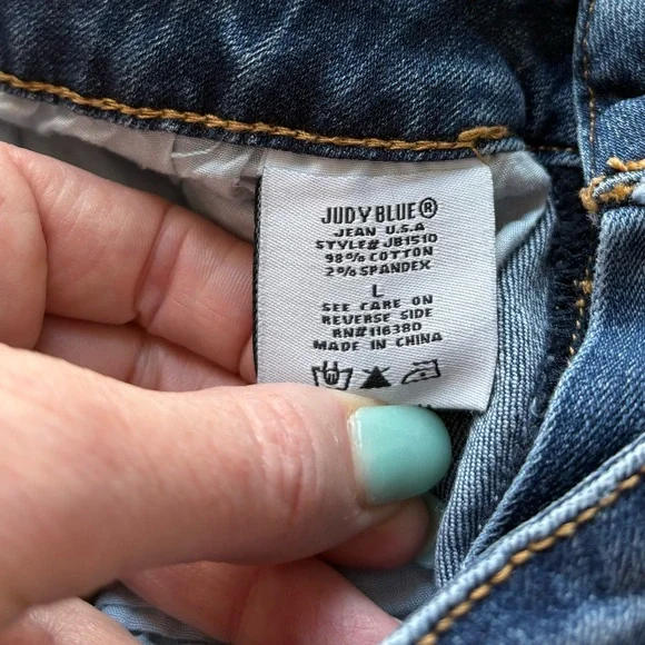 Judy Blue Bermuda Shorts JB1510 Size Large USA Denim Jean Shorts - Picture 6 of 6